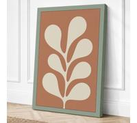 Minimal Stem Form Botanical Canvas Wall Art Print 24x16 Inch (61 x 41 cm)