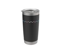 Minimal Trans Pride Wave in Transgender Flag Colors Stainless Steel Insulated Tumbler