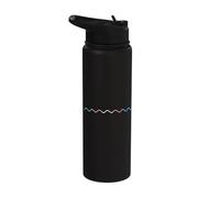 Minimal Trans Pride Wave in Transgender Flag Colors Stainless Steel Insulated Water Bottle