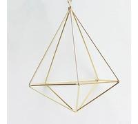 Minimal Wall Mounted Bracket for Air Plants with Geometric Iron Design Enhancing Visual Appeal of Indoor Spaces (Imitation Gold)
