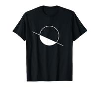 Minimal Wave Line Art Abstract Circle T-Shirt