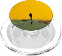Minimal Yellow Horizon Lone Figure Abstract Landscape Art PopSockets PopGrip for MagSafe