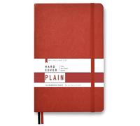 Minimalism Art Classic Notebook Journal, A4 Size 8.3 X 11.4 inches, Red, Plain Blank Page, 192 Pages, Hard Cover, Fine PU Leather, Inner Pocket, Quality Paper-100gsm