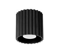 Minimalism Ceiling Light AURA 1 Aluminium Black GU10 LED SOLLUX LIGHTING