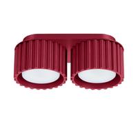 Minimalism Ceiling Light AURA 2 2-Light Aluminium Burgundy Gx53 LED