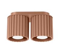 Minimalism Ceiling Light AURA 2 2-Light Aluminium Mocha GU10 LED SOLLUX LIGHTING