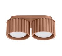 Minimalism Ceiling Light AURA 2 2-Light Aluminium Mocha Gx53 LED SOLLUX LIGHTING