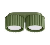 Minimalism Ceiling Light AURA 2 2-Light Aluminium Olive green Gx53 LED