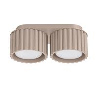 Minimalism Ceiling Light AURA 2 2-Light Aluminium Taupe Gx53 LED SOLLUX LIGHTING