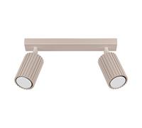 Minimalism Ceiling Light KARBON 2 2-Light Aluminium Taupe GU10 LED