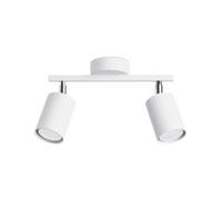 Minimalism Ceiling Light LEMMI 2 2-Light Steel White GU10 LED SOLLUX LIGHTING