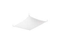 Minimalism Ceiling Light LUNA 1 2-Light Fabric White G13 LED SOLLUX LIGHTING