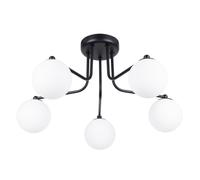 Minimalism Chandelier ASTRAL 5 5-Light Steel Black G9 LED SOLLUX LIGHTING