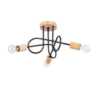 Minimalism Chandelier EMBER 3 3-Light Steel Black E27 LED SOLLUX LIGHTING