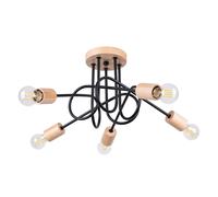 Minimalism Chandelier EMBER 5 5-Light Steel Black E27 LED SOLLUX LIGHTING