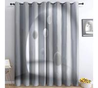 Minimalism Curtains for Living Room, Geometry Space Tunnel Spheres Printed Thermal Blackout Curtains - Soft Eyelet Ring Top Blackout Drapes 2 Panels W 29.5" x L 65" for Home Decoration