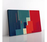 Minimalism Modern Art Vol.1 Abstract Canvas Wall Art Print Ready to Hang, Framed Picture for Living Room Bedroom Home Office Décor, 50x35 cm (20x14 Inch)
