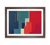 Minimalism Modern Art Vol.1 Abstract Framed Print | A2 Walnut Framed Wall Art | Ready to Hang | Minimalist Fantasy Picture | Living Room Bedroom Lounge Office