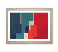 Minimalism Modern Art Vol.1 Abstract Framed Print | A4 Oak Framed Wall Art | Ready to Hang | Minimalist Fantasy Picture | Living Room Bedroom Lounge Office