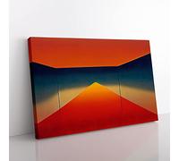 Minimalism Modern Art Vol.2 Abstract Canvas Wall Art Print Ready to Hang, Framed Picture for Living Room Bedroom Home Office Décor, 76x50 cm (30x20 Inch)