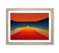 Minimalism Modern Art Vol.2 Abstract Framed Print | A4 Oak Framed Wall Art | Ready to Hang | Minimalist Fantasy Picture | Living Room Bedroom Lounge Office