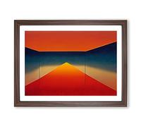 Minimalism Modern Art Vol.2 Abstract Framed Print | A4 Walnut Framed Wall Art | Ready to Hang | Minimalist Fantasy Picture | Living Room Bedroom Lounge Office
