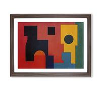 Minimalism Modern Art Vol.3 Abstract Framed Print | A2 Walnut Framed Wall Art | Ready to Hang | Minimalist Fantasy Picture | Living Room Bedroom Lounge Office