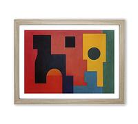 Minimalism Modern Art Vol.3 Abstract Framed Print | A3 Oak Framed Wall Art | Ready to Hang | Minimalist Fantasy Picture | Living Room Bedroom Lounge Office