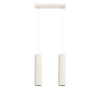 Minimalism Pendant Light KARBON 2 2-Light Aluminium Beige GU10 LED