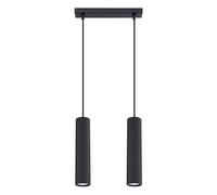 Minimalism Pendant Light KARBON 2 2-Light Aluminium Black GU10 LED
