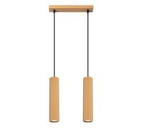 Minimalism Pendant Light KARBON 2 2-Light Aluminium Golden GU10 LED