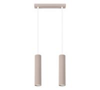Minimalism Pendant Light KARBON 2 2-Light Aluminium Taupe GU10 LED