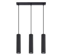 Minimalism Pendant Light KARBON 3L 3-Light Aluminium Black GU10 LED