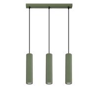 Minimalism Pendant Light KARBON 3L 3-Light Aluminium Olive green GU10 LED