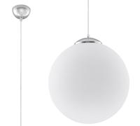 Minimalism Pendant Light UGO 30 Steel White/Chrome E27 LED SOLLUX LIGHTING