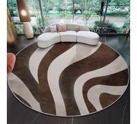 Minimalism Round Rugs 120cm, Colorful Rug for Living Room Circle Rugs Non-Slip Washable Rug for Bedroom, Soft Modern Zebra Print Printed Carpet for Living Room Kid’s Room Nursery