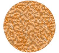 Minimalism Round Rugs 120cm, Yellow Rug for Living Room Circle Rugs Non-Slip Washable Rug for Bedroom, Soft Geometric Rhombuses Printed Carpet for Living Room Kid’s Room Nursery