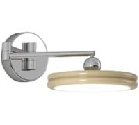 Minimalism Round Shape Lamps Acrylic Iron Art Sconces 12W Three Color Dimmable Light for Bedside Background Wall Living Room Foyers(Beige)