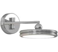 Minimalism Round Shape Lamps Acrylic Iron Art Sconces 12W Three Color Dimmable Light for Bedside Background Wall Living Room Foyers(Chrome)