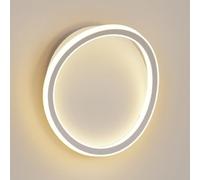 Minimalism Round Shape Wall Lamps All Copper Wall Sconces 12W Three Color Dimmable Wall Light for Bedside Background Wall Living Room Foyers(OneColor)