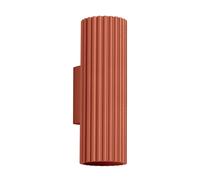 Minimalism Wall Light KARBON 20 2-Light Aluminium Red ochre GU10 LED