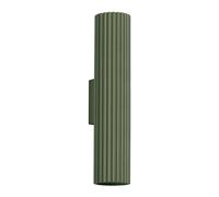Minimalism Wall Light KARBON 30 2-Light Aluminium Olive green GU10 LED