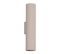 Minimalism Wall Light KARBON 30 2-Light Aluminium Taupe GU10 LED SOLLUX LIGHTING