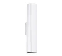 Minimalism Wall Light KARBON 30 2-Light Aluminium White GU10 LED SOLLUX LIGHTING