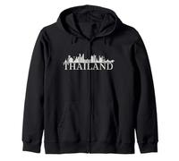 Minimalist a Monotone Color Thailand Happy Matching Team Zip Hoodie