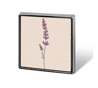 Minimalist A Single Lavender Sprig Unisex Brooches & Pins Square Lightweight Lapel Badge Jewelry for Clothing Shawl Hat