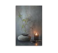 Minimalist Abstract Canvas Wall Art Prints Picture - Wabi - Sabi Botanical Poster with Eucalyptus And Candle Ambiance Home Decor Artwork Posters 20x30inch(50x75cm)