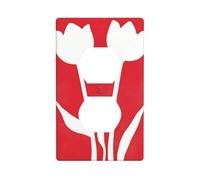 Minimalist Abstract Two Lily of The Valley Outlet Cover Light Switch Cover Decorative 1 Gang Wall Plate for Kitchen Room Bathroom Size 7x11.4cm