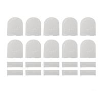 Minimalist Acrylic Arch Table Numbers with Stands for Weddings and Celebrations, Mirrored Table Number Signs 1 to 10 (transparent L)