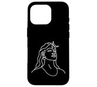 Minimalist Adiyogi Shiva Line Art Hindu God of Yoga Case for iPhone 16 Pro